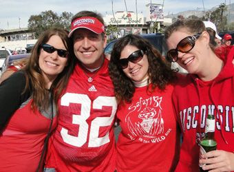 LA Badgers tailgate before the 2011 Rose Bowl game