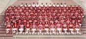 The 1988 Badger football team — the only one to have suffered a loss to Western Michigan. If you look closely, you’ll see Paul Chryst (wearing number 9) in the fifth row back, all the way to the right. Courtesy of UW–Madison Archives, S01022.
