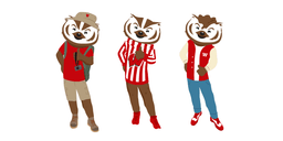 Flat Bucky in different attires