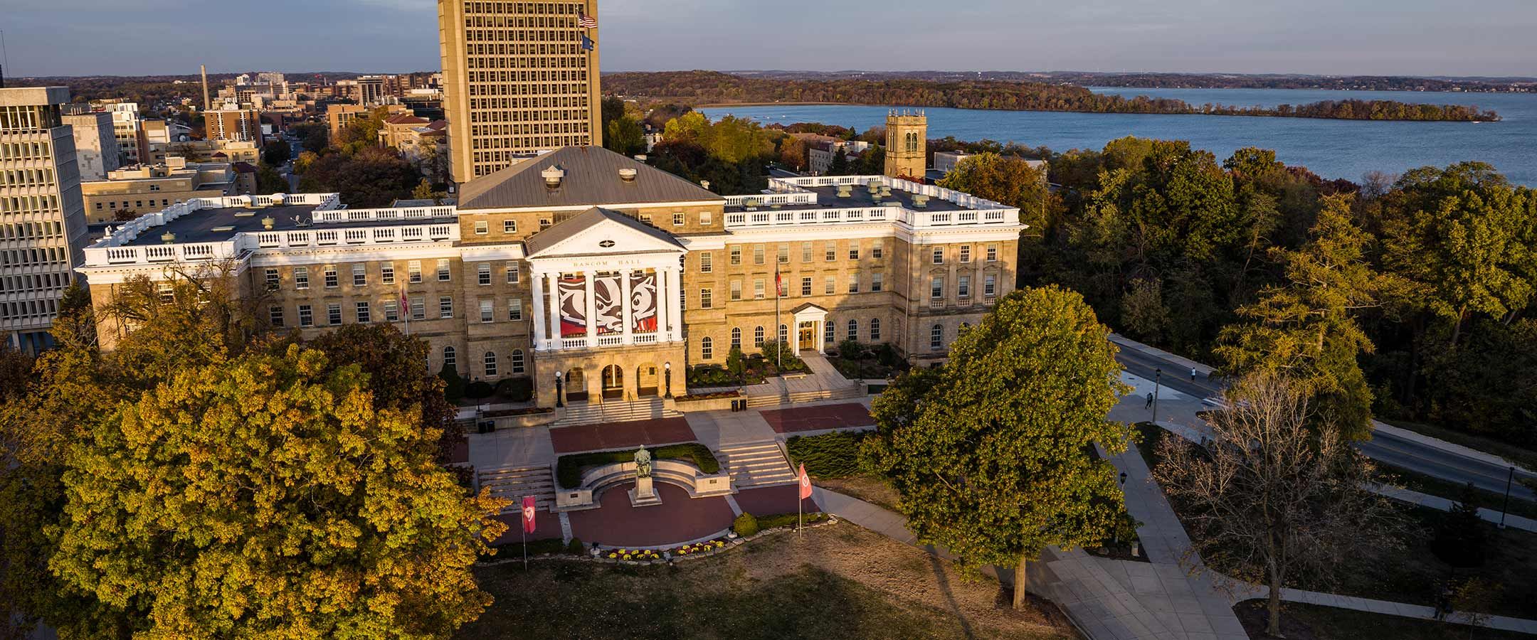Aerial view of Bascom Hall
