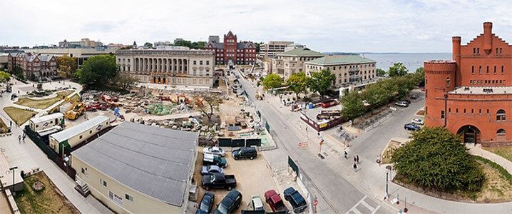 Library mall construction Photo