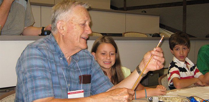Tom Armstrong and granddaughter Amy learn physics