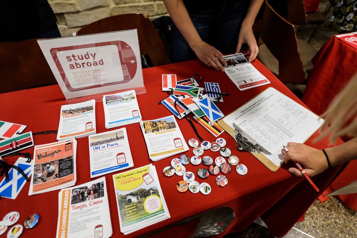 Study abroad information booth