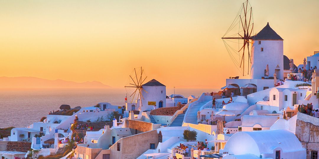 Traditional white greeks buildings