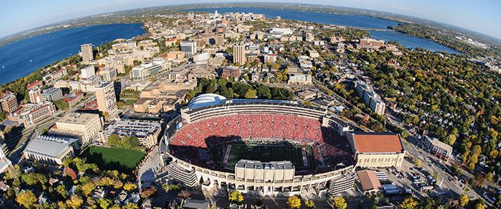 UW-Madison campus aerial photo.