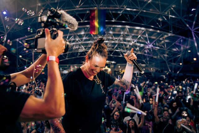 DJ Shawna Nicols lays down the beats.