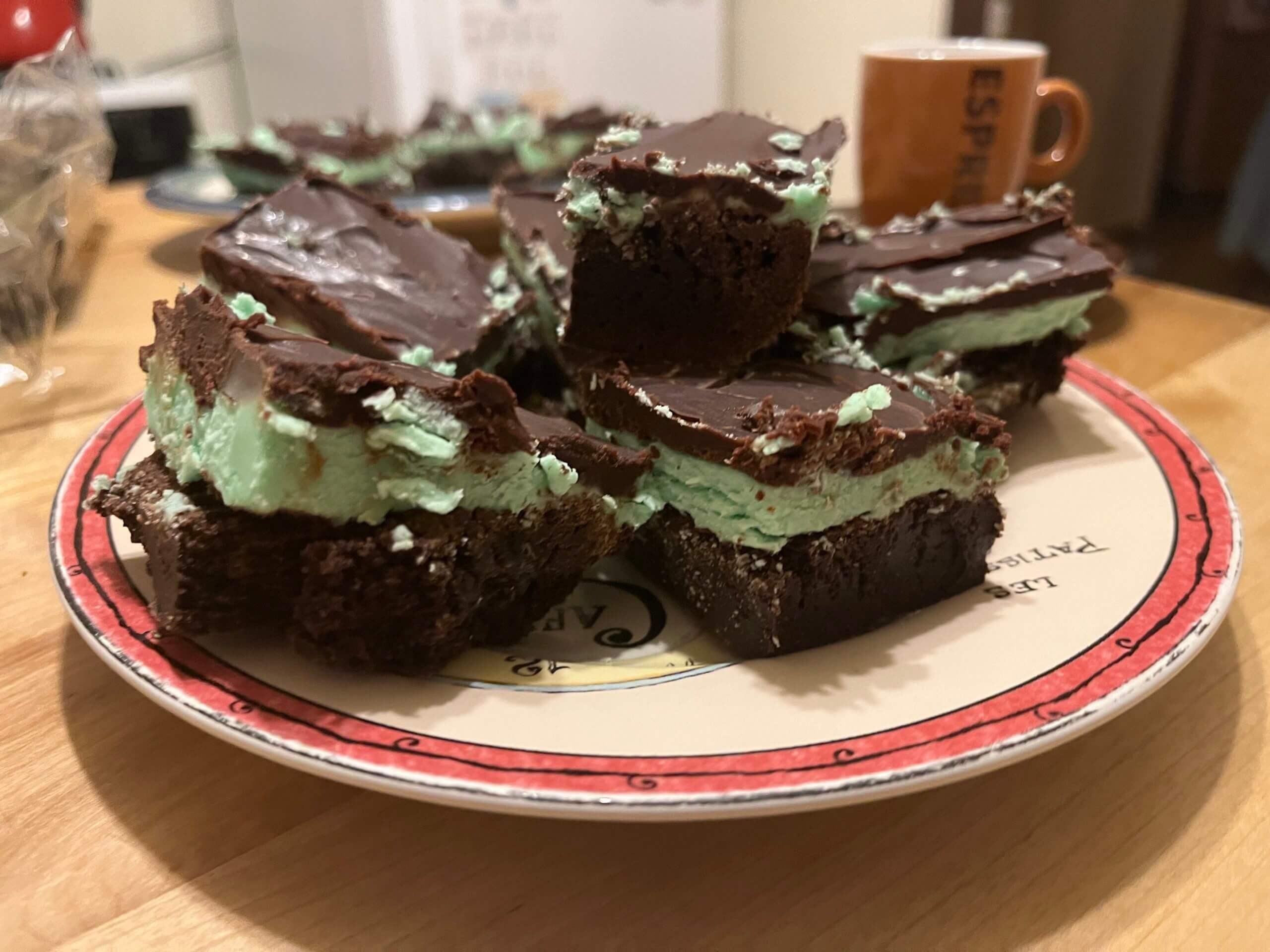 Plate of brownies