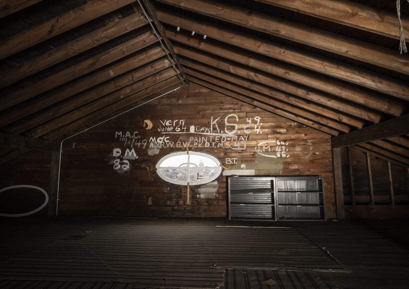 The attic in Bascom Hall