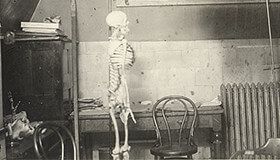 science hall skeleton