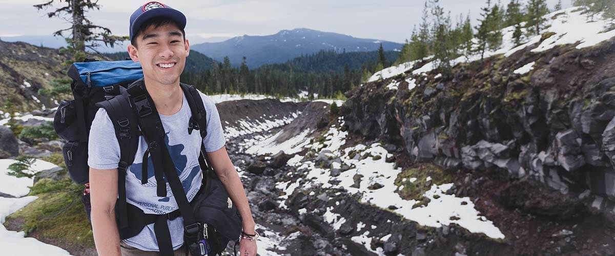 Theo Loo on a hike